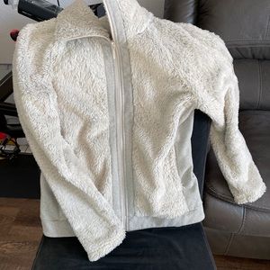Fuzzy north face jacket